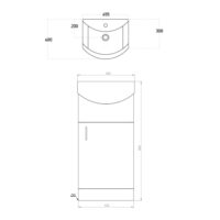LANZA-450-BASINUNIT-GWTE_LINEDRAWING_001