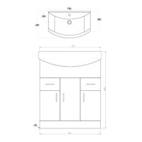 LANZA-750-BASINUNIT-GWTE_LINEDRAWING_001