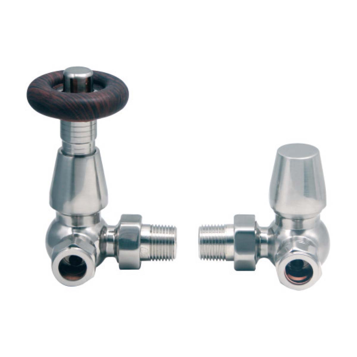 Designer Corner Valves Nickel (Pair) Scudo Bathrooms