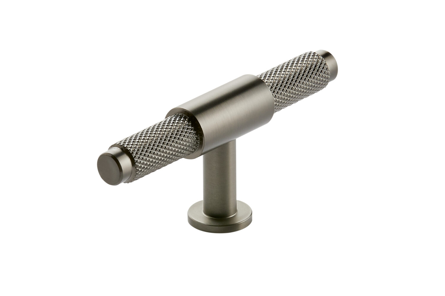 Knurled T Bar 95mm Handle Gunmetal Scudo Bathrooms