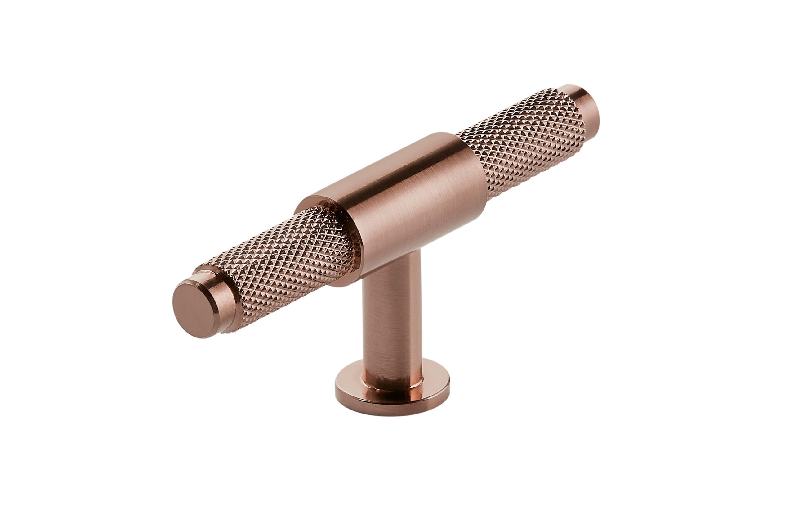 Knurled T Bar 95mm Handle Brushed Bronze | Scudo Bathrooms